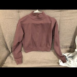 Purple cropped turtle neck